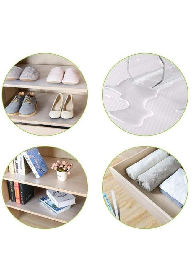 GripEasy Ethylene Vinyl Acetate Mat Roll - 45cm x 10m Food Grade Eva Shelf Liners for Kitchen, Drawer, Cabinet, Almirah (Diamond Texture, Transparent White) - Image 3