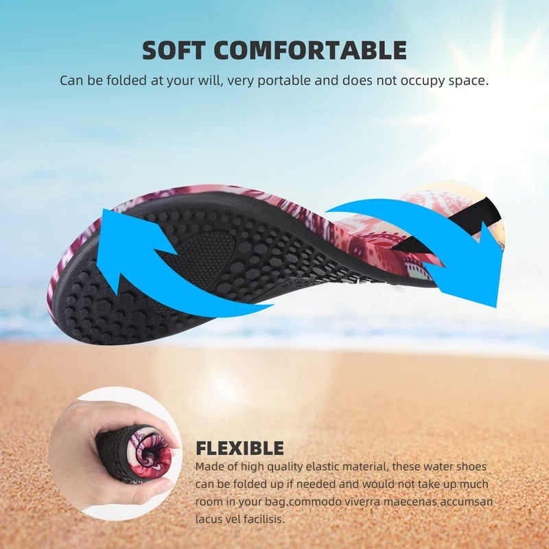 ATHMILE Water Shoes for Women Men Quick-Dry Aqua Socks Swim Beach Barefoot Yoga Exercise Wear Sport Accessories Pool Camping Must Haves Adult Youth Size - Image 4
