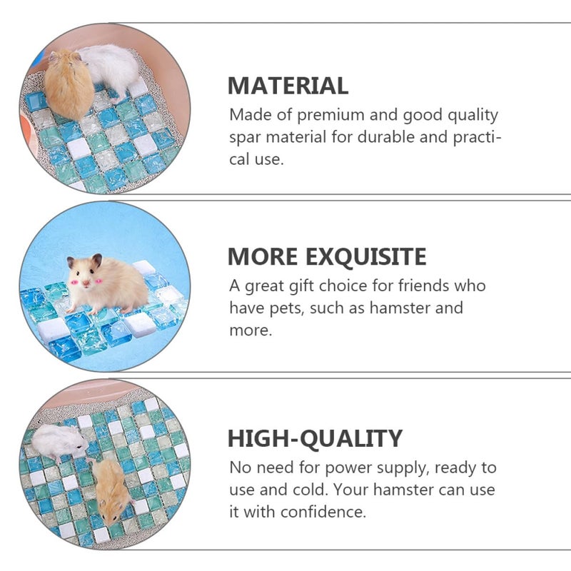 XL 8mm Thick Hamster Cooling Pad 2 Pack Summer Heat Dissipation Mat for Small Pets - Image 5