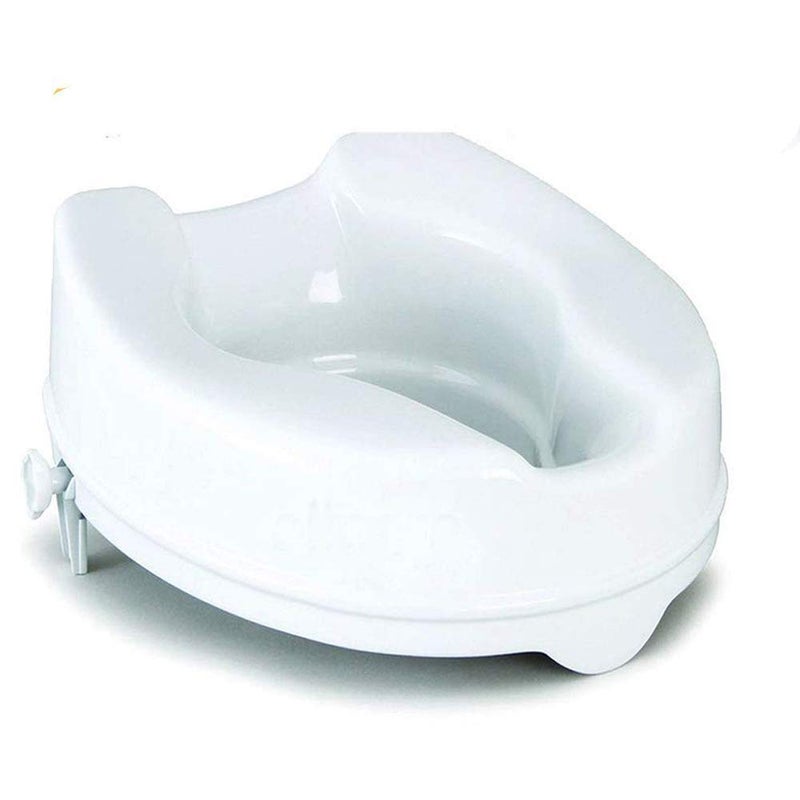 PAXMAX Commode height Raiser/Toilet Seat Elevator riser without Lid plastic, portable, lightweight extender commode seat (White, 6 Inch) - Image 1