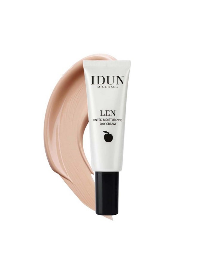 IDUN MINERALS - - Len Tinted Day Cream - Infused With Vitamin E And C - Gentle On The Skin - Ideal For Sensitive And Dry Skin - Contains Nourishing And Moisturizing Oils - Light-Medium - 1.76 Oz - Image 1