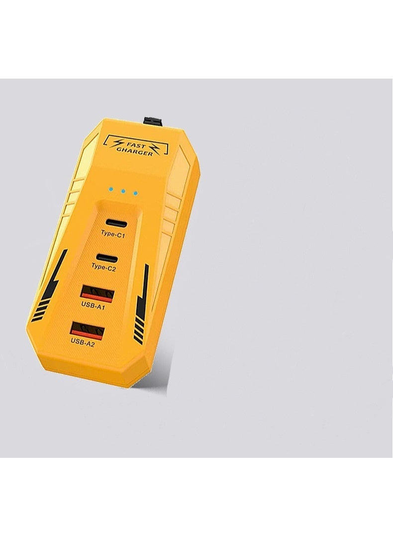 GALUIN Intelligent multi-hole socket, with 2 USB and 2 Type C ports. Ideal for both office and home use, featuring portable fast charging plug. - Image 3