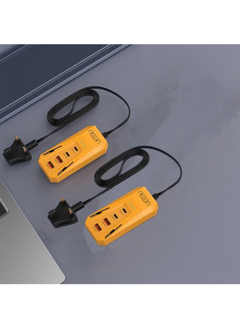GALUIN Intelligent multi-hole socket, with 2 USB and 2 Type C ports. Ideal for both office and home use, featuring portable fast charging plug. - Image 2