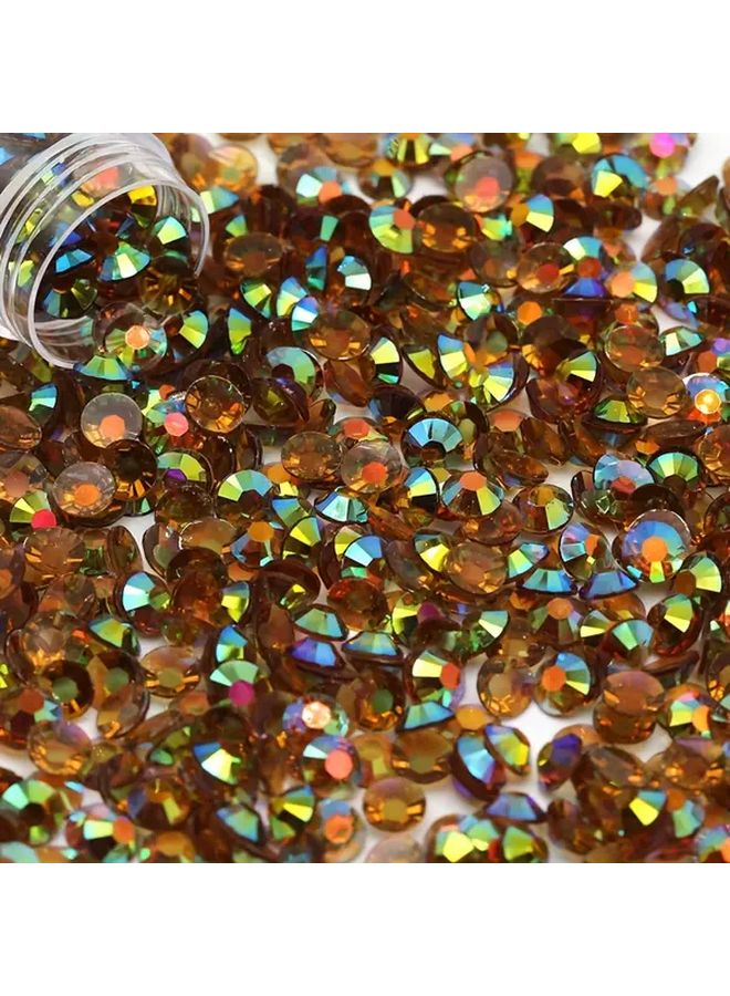 قهوة AB راتنج ألماس مسطح الظهر 5 ملم 1500 قطعة لفن الأظافر والأعمال اليدوية DIY - Image 1