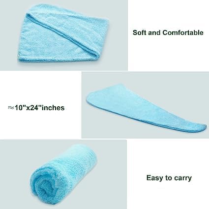 SF SHAKUMBHARI FAB SF SHAKUMBHARI FAB Banana Yarn Hair Towel Hair Wrap for Women Towel for Long Short Hair AntiFrizz Shower Hair Towels with Button QuickDrying Hair Cap - Image 5