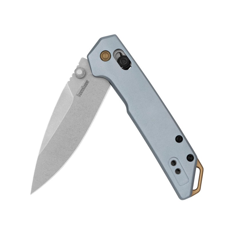 Kershaw Mini Iridium Folding Pocket Knife, 3 inch D2 Steel Blade, DuraLock, Aluminum Handle, Pocketclip - Image 5