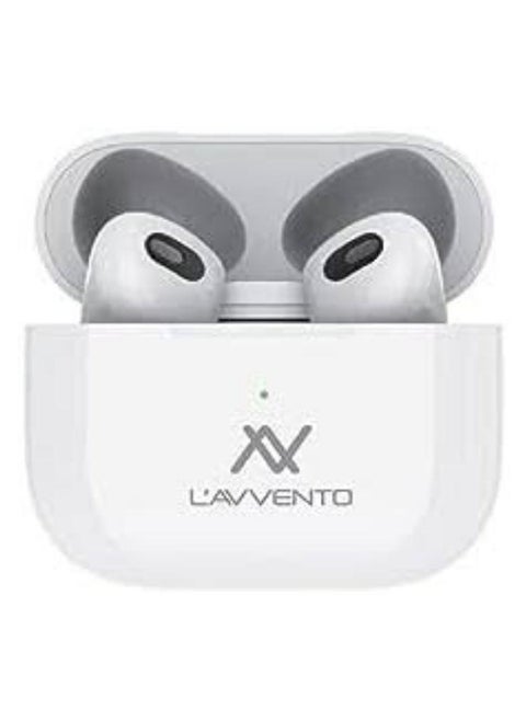 L'AVVENTO HP365 TWS Earbuds with Pop-Up Function Ear Sensor Touch Control Wireless Charging - White Headphones Headset