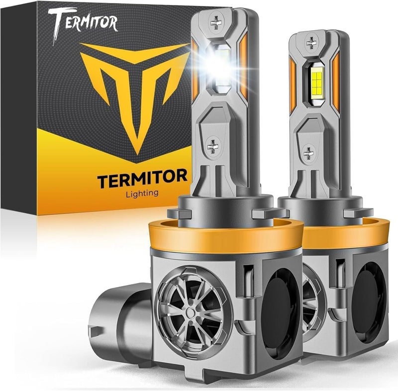 Termitor Latest H11/H9 Light Bulbs, 70,000LM Brightness, 6500K Cool White, 1:1 Halogen Size H11 Off-road Exterior Light Bulbs, Plug-N-Play, No Adapter Required,IP68 Waterproof, Pack of 2 - Image 1