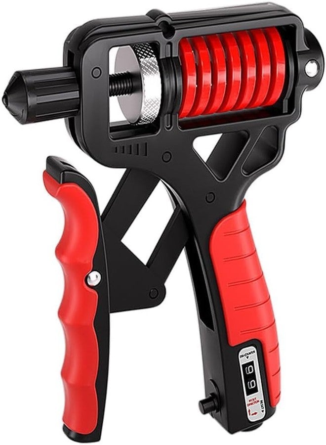 ZURATO Adjustable Hand Grip Strengthener, Hand Gripper With Counter for Men & Women for Gym Workout Hand Exercise Equipment to Use in Home for Forearm Exercise, Finger Exercise Power Gripper (Red, Spring Counting Grip Strengthener 100kgs) - Image 1