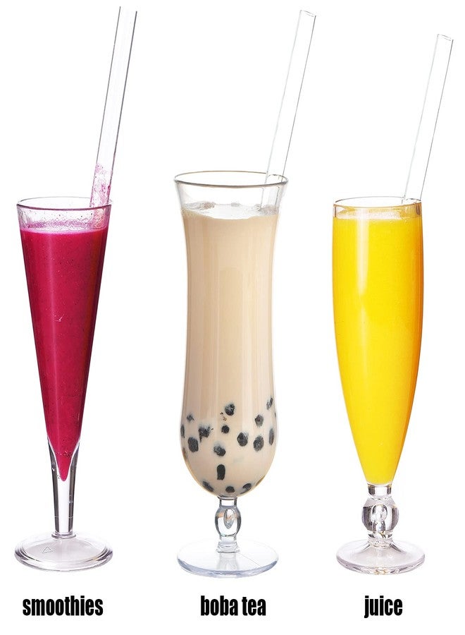 الينك شفاطات بوبا شفافة قابلة لإعادة الاستخدام من ألينك، شفاطات سموثي كبيرة الحجم من بلاستيك تريتان الصلب، مقاس 10 بوصات × 12 مم، مغلفة بشكل فردي، عبوة من 4 قطع مع فرشاة تنظيف وحقيبة حمل - Image 4