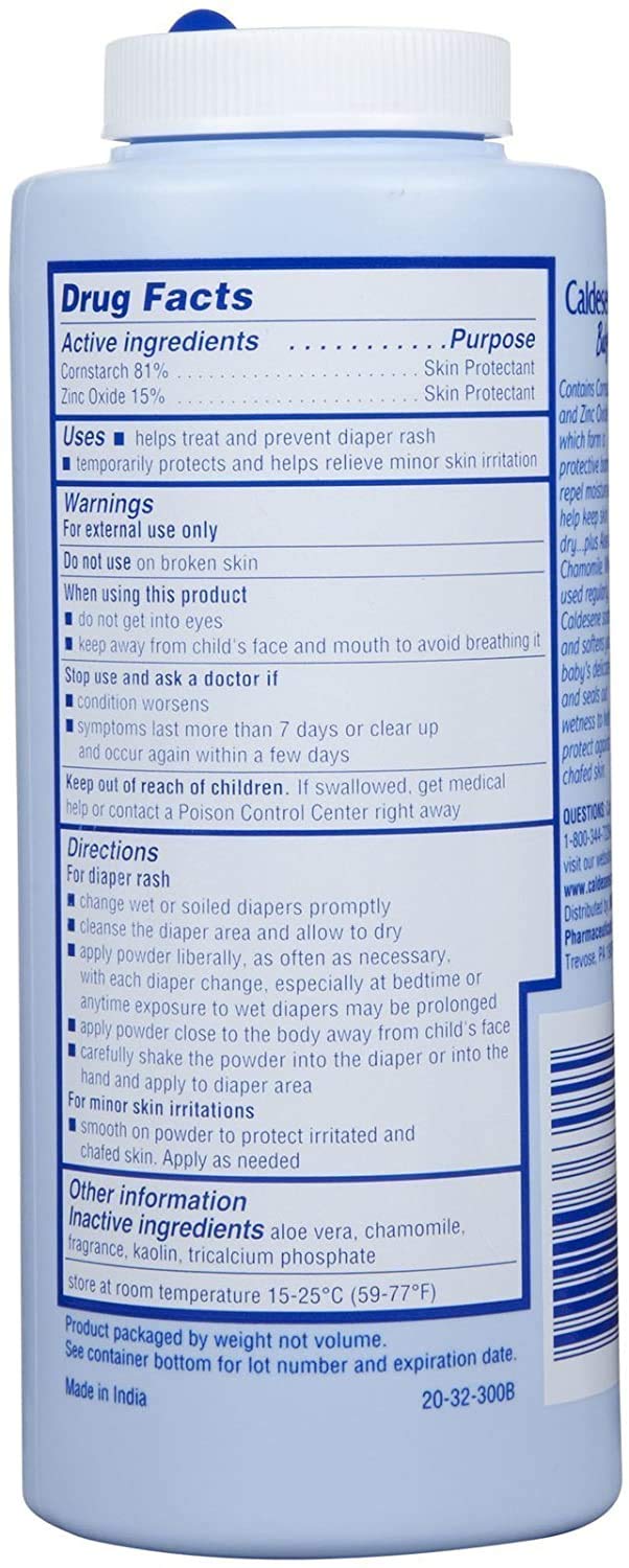 Caldesene Cornstarch Baby Powder with Zinc Oxide TalcFree Baby Powder 5 Oz 2 Pack - Image 3