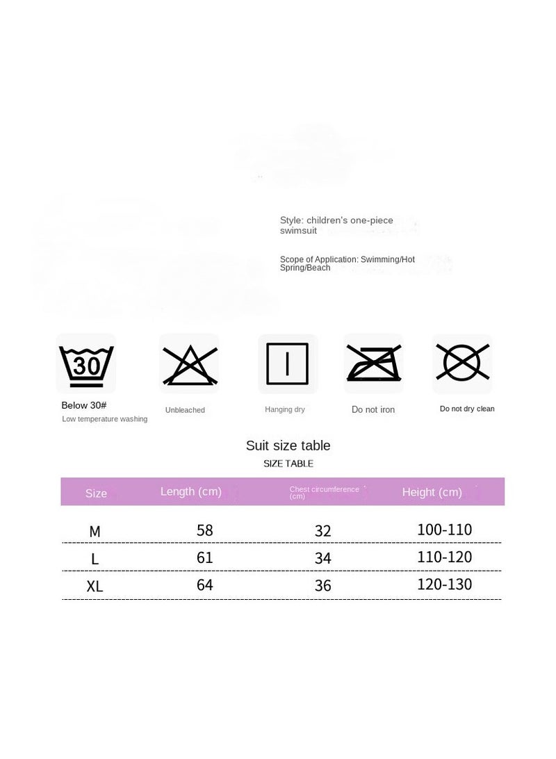 YD Long Sleeved Beach Sunscreen Children's One Piece Swimsuit - Image 4