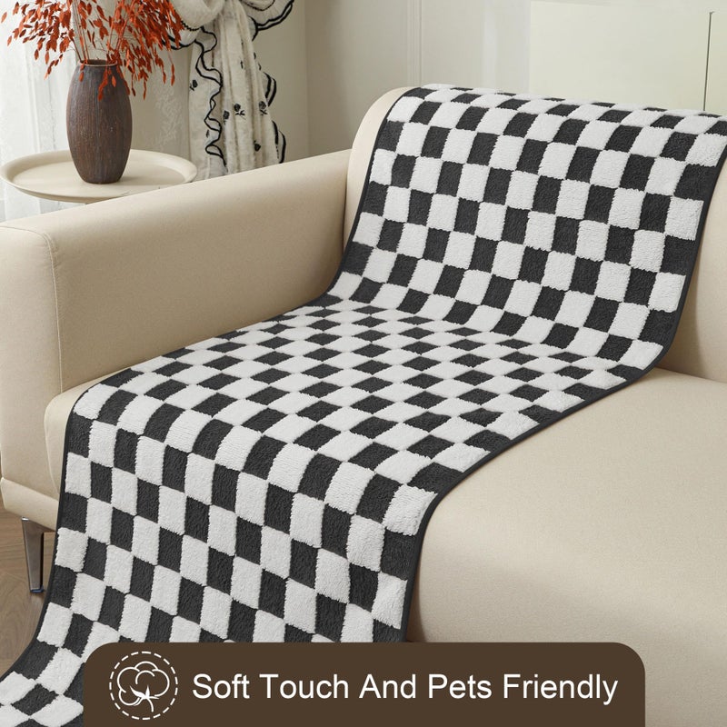 Sinotalent Couch Covers for Dogs Washable, Funny Fuzzy Pet Couch Cover, Anti-Slip Couch Covers for 3 Cushion Couch Sofa Pet Friendly, Reusable Sofa Covers for Pets. (Black/White, 28" x 53") - Image 2