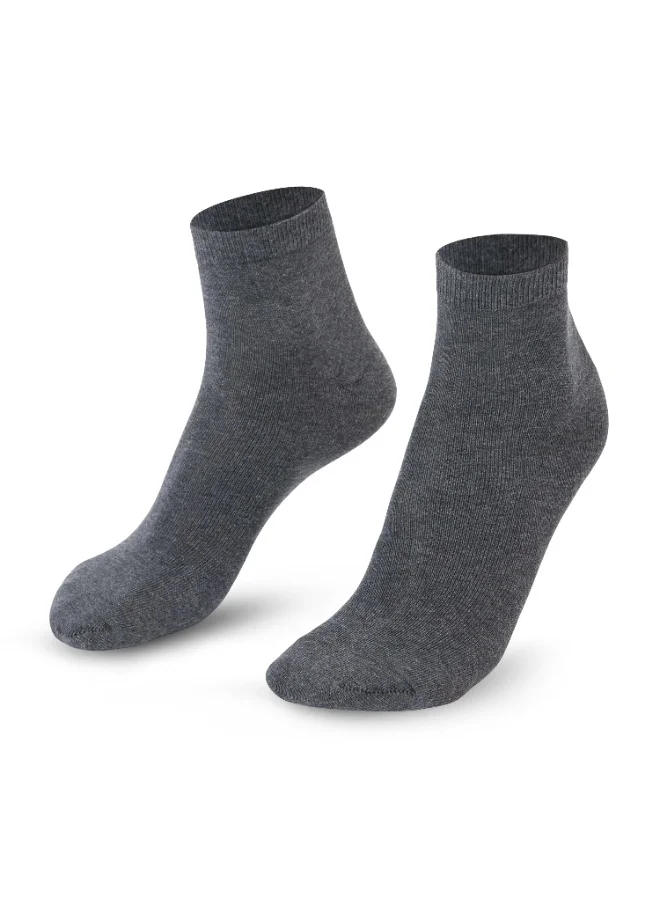 Ampm Mens Cotton-blended Ankle length Socks (PACK OF 6) Lightweight, Ultra-Soft touch, Secure Gentle Grip, Reinforced stitch, Skin Friendly - GREY