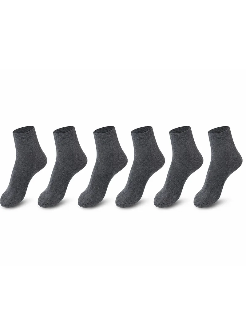 Ampm Mens Cotton-blended Ankle length Socks (PACK OF 6) Lightweight, Ultra-Soft touch, Secure Gentle Grip, Reinforced stitch, Skin Friendly - GREY