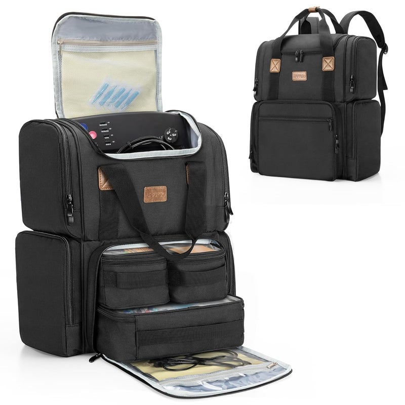 BAFASO BAFASO Tattoo Backpack with 3 Inner Removable Pouches, Tattoo Case Holds Tattoo Stencil Printer and Tattoo Supplies (Bag Only), Black