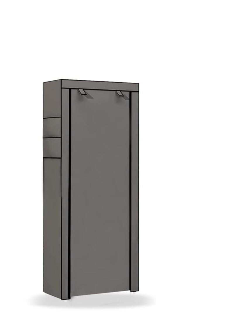 بلومنغ تايم رف أحذية مكون من 10 طبقات مع غطاء من القماش غير المنسوج، رف أحذية للممر، المدخل، غرفة المعيشة - Image 2