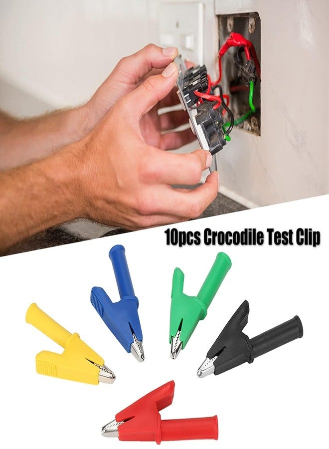 Walfront Safety Test Clips for Multimeter, 4mm Banana Jack Clips 20A 380V 10-Pack 5 Colors - P2002 - Image 4
