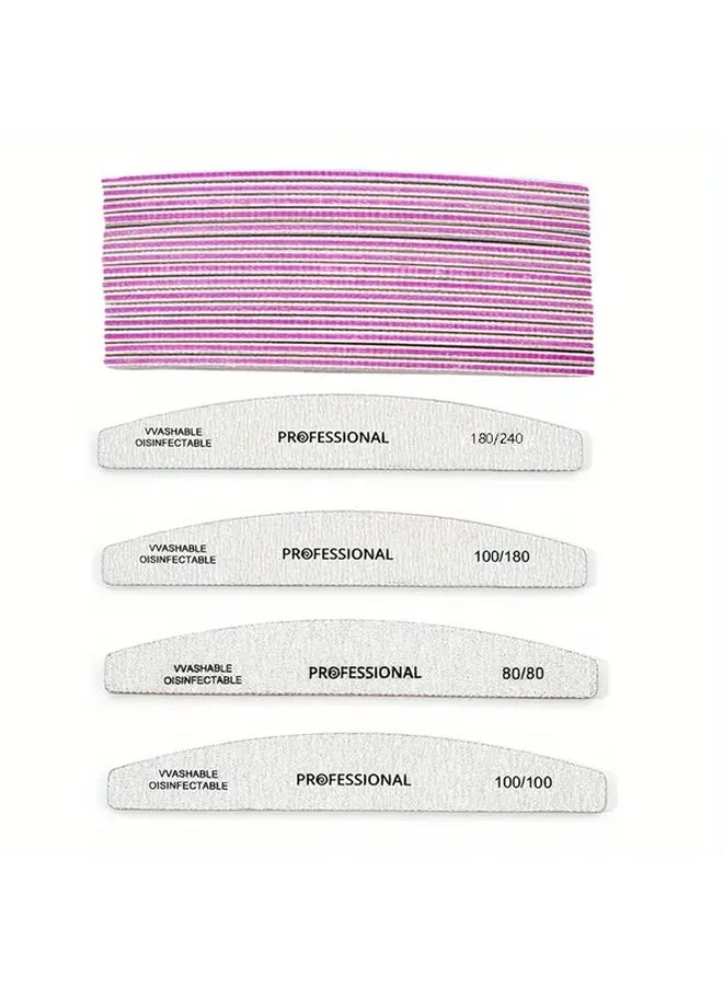 3 In 1 Nail Files Mix Sanding Polishing Buffing Strips EVA Manicure Pedicure Tools - Image 1