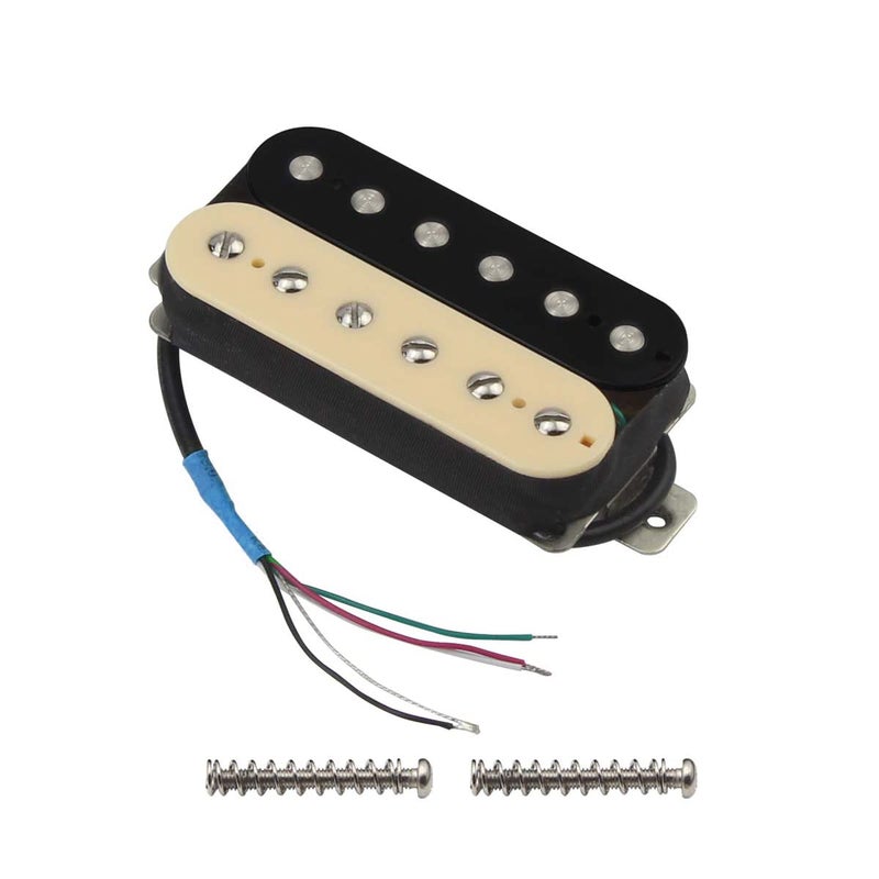 FLEOR Alnico 5 Guitar Pickup Double Coil Humbucker Pickups Neck and Bridge Set-Zebra - Image 4