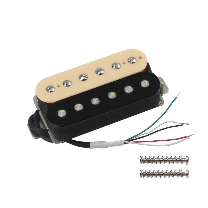 FLEOR Alnico 5 Guitar Pickup Double Coil Humbucker Pickups Neck and Bridge Set-Zebra - Image 5