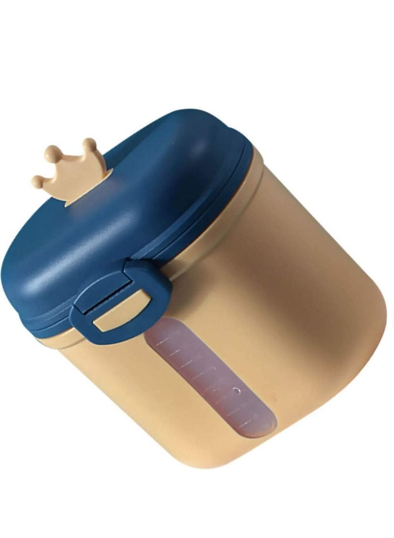 SYOSI Generic Baby Formula Dispenser Food Containers Snack Storage Transparent Scale Double Compartment PP Moisture-Proof Milk Powder Box for Travel Infant Outdoor Yellow Large - Image 5