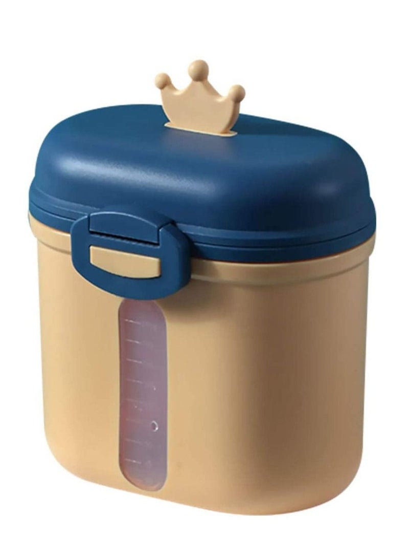 SYOSI Generic Baby Formula Dispenser Food Containers Snack Storage Transparent Scale Double Compartment PP Moisture-Proof Milk Powder Box for Travel Infant Outdoor Yellow Large - Image 4