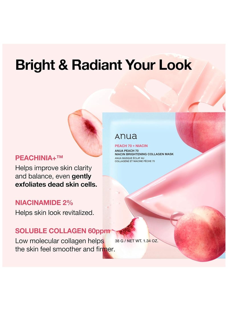 Anua Peach 70 Niacin Brightening Collagen Mask Peach 38grams - Image 3