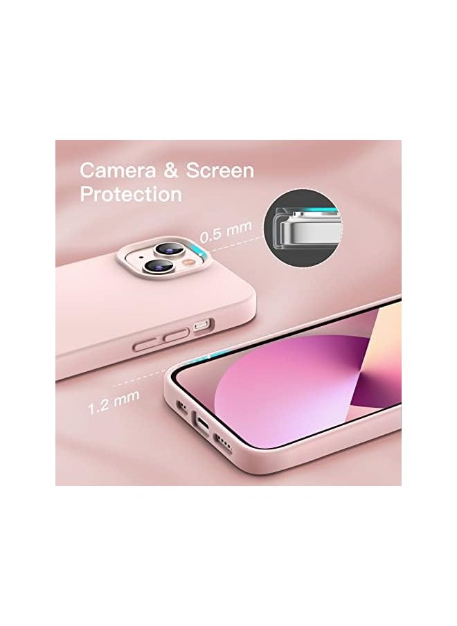 Jetech Silicone Case for iPhone 13 6.1-Inch, Silky-Soft Touch Full-Body Protective Phone Case, Shockproof Cover with Microfiber Lining (Pink)  - Image 4