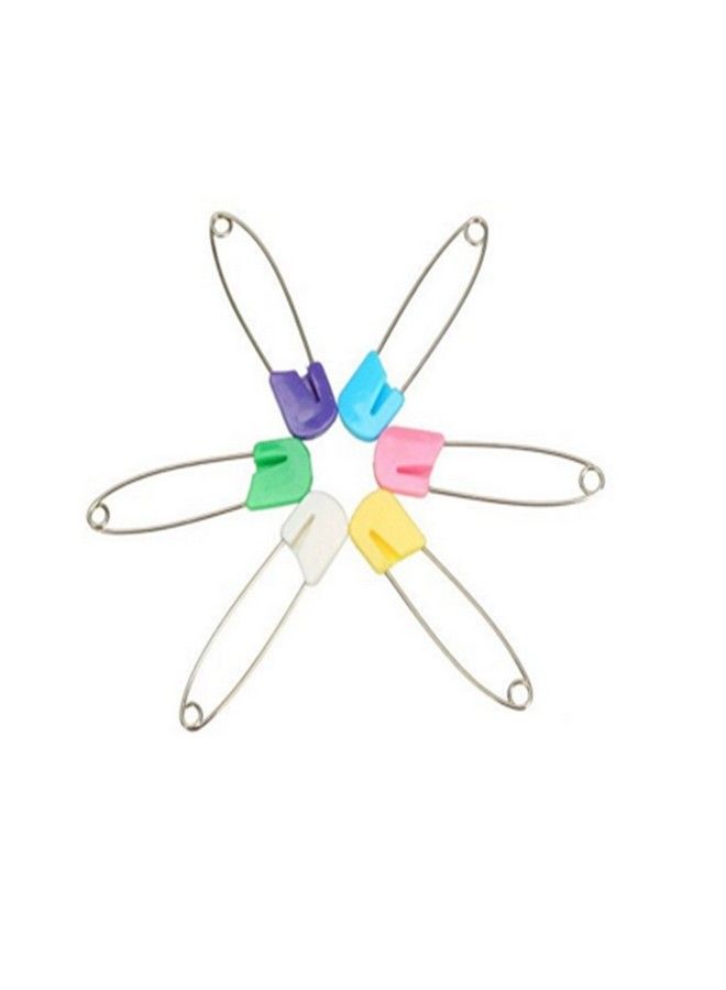 SPHTOEO 50Pcs Cloth Diaper Pins Stainless Steel Traditional Safety Pin Assorted Color - Image 1