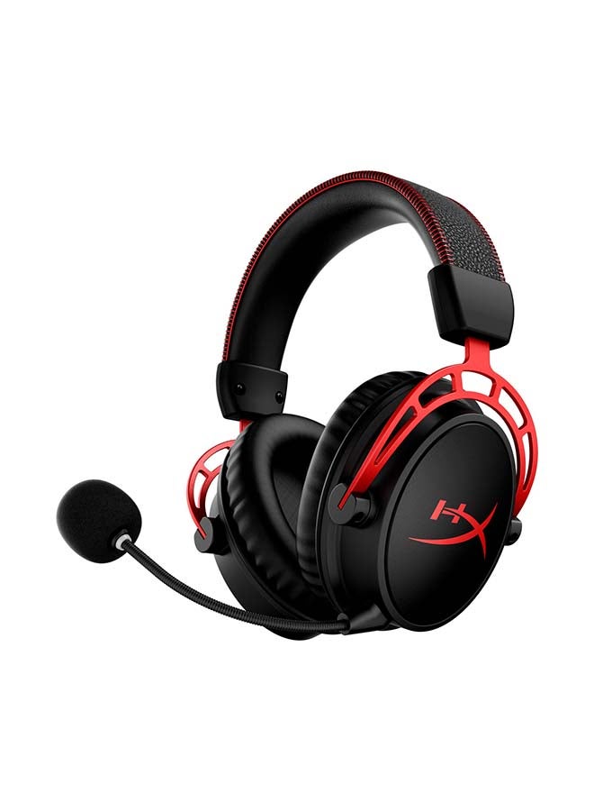 هايبركس HyperX Cloud Alpha Wireless - سماعة رأس للألعاب للكمبيوتر الشخصي، عمر بطارية يصل إلى 300 ساعة، سماعة رأس DTS: صوت مكاني X، رغوة الذاكرة، برامج تشغيل الغرفة المزدوجة، ميكروفون لإلغاء الضوضاء، إطار ألومنيوم متين - Image 1