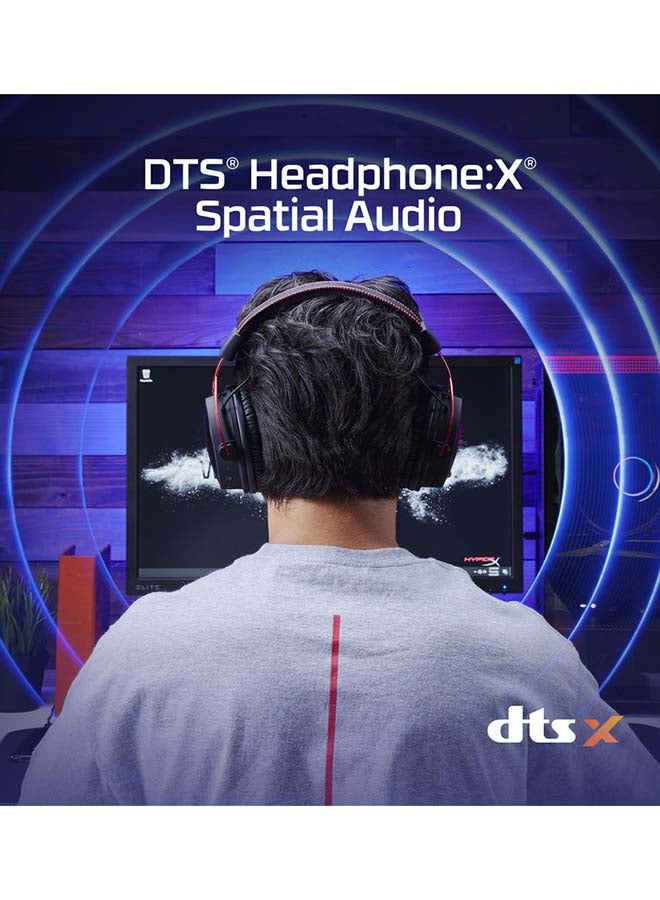 هايبركس HyperX Cloud Alpha Wireless - سماعة رأس للألعاب للكمبيوتر الشخصي، عمر بطارية يصل إلى 300 ساعة، سماعة رأس DTS: صوت مكاني X، رغوة الذاكرة، برامج تشغيل الغرفة المزدوجة، ميكروفون لإلغاء الضوضاء، إطار ألومنيوم متين - Image 3
