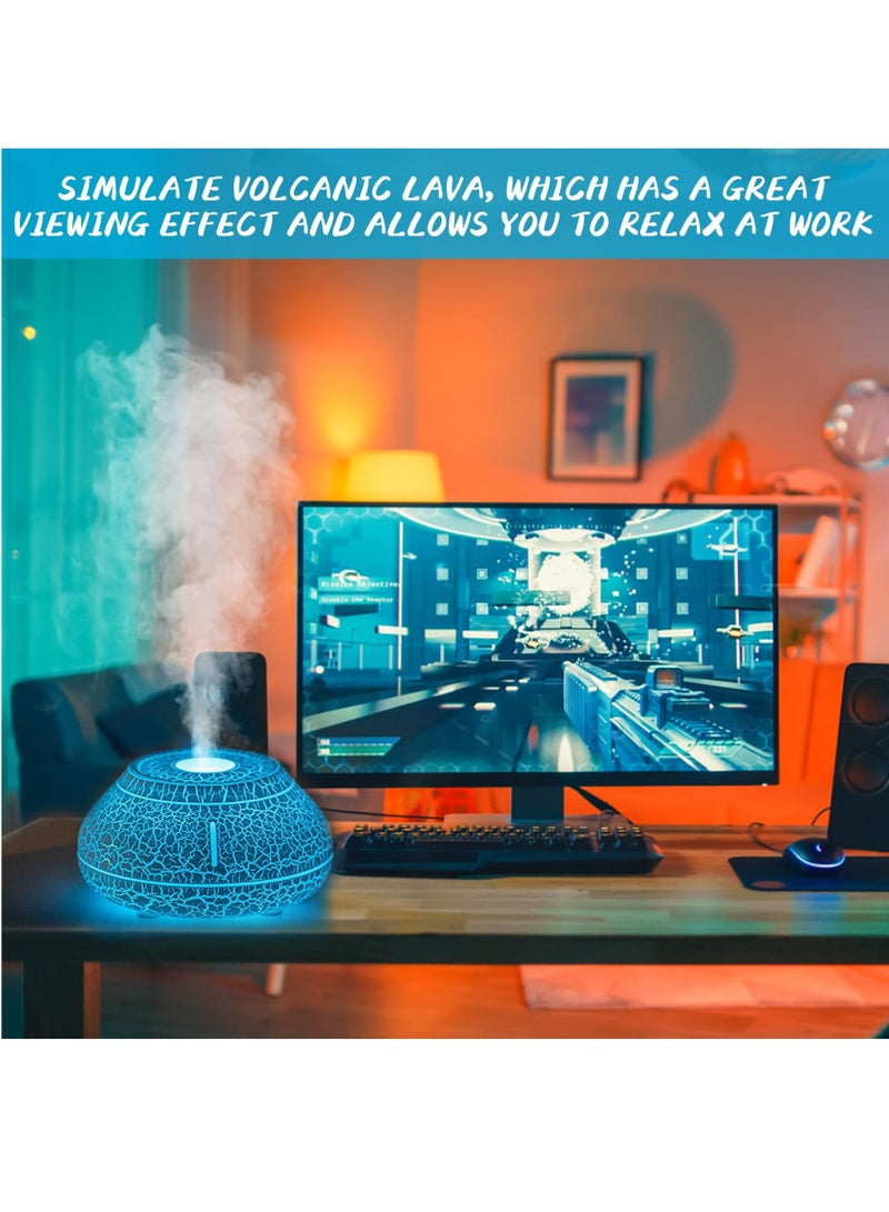 KASTWAVE Small Aroma Essential Oil Diffuser, Aromatherapy Diffuser 130ml, Mini Humidifier Imitate The Shell of Volcanic Lava, Ultrasonic Diffusers for Essential Oils,Colorful Light,for Home,Bedroom - Image 5