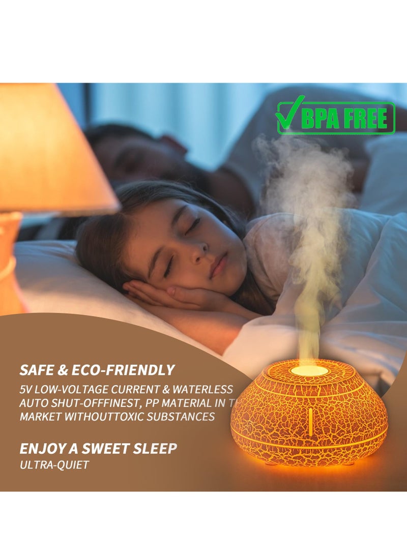 KASTWAVE Small Aroma Essential Oil Diffuser, Aromatherapy Diffuser 130ml, Mini Humidifier Imitate The Shell of Volcanic Lava, Ultrasonic Diffusers for Essential Oils,Colorful Light,for Home,Bedroom - Image 2