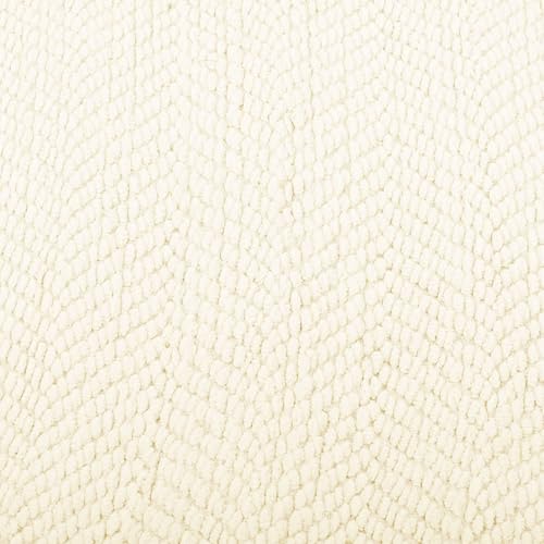 Home Soft Things White Throw Blanket Knitted Tweed Throw 50'' x 60'', Antique White, Super Soft Cozy Warm Comfortable Breathable Throw for Living Room Chair Couch Bed Sofa Bedroom Home Décor - Image 5