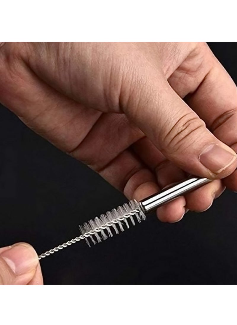 ماركة غير محددة 8 قطع - شاليموه ستانلس ستيل + 2 فرشاة - قابلة لإعادة الاستخدام  - Image 5