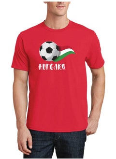 PRINTSHOP4ME Hungary Unisex Adult T-Shirt - Short Sleeve Round Neck Cotton Tshirt for Men and Women - Soft and Comfortable - Gift for Football Fans  - Image 1