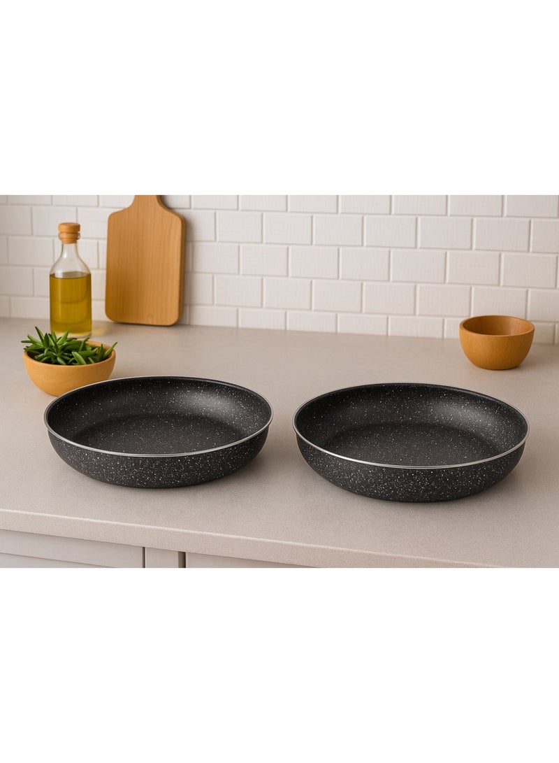 Home Master 2-Piece Non-Stick Aluminum Cake Baking Pan Set – Scratch-Resistant and Easy to Clean, Perfect for Baking Cakes, Pastries, and Desserts in the Oven - Image 1