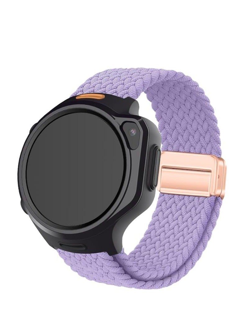 myFirst Watch Knit Strap for Fone S3/S3+/S3c/S4/R2 - 20mm|Adjustable, Quick Release Mechanism Replacement Strap, Made from Fabric, Flexible, Comfortable All-Day Wear - Lilac Purple - Image 1