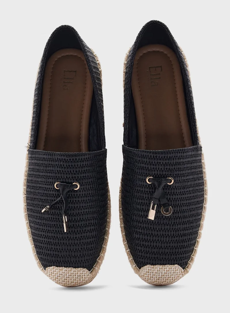 ELLA Tassel Detail Quilted Espadrille