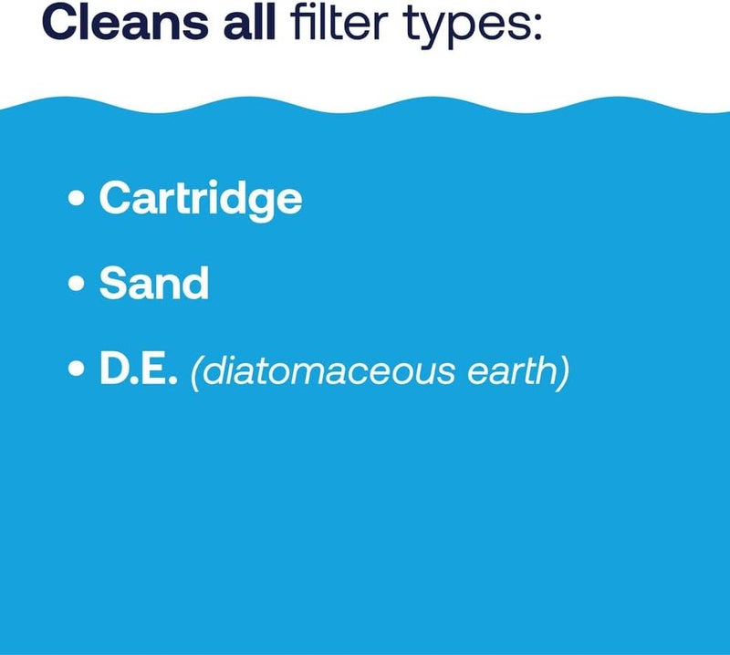 HTH 67227 Swimming Pool Care Filter Cleaner, Quickly and Effectively Cleans and Prolongs Life of Pool Filter, Improves Filtration Efficiency, Compatible with All Filter Types, 32oz - Image 1