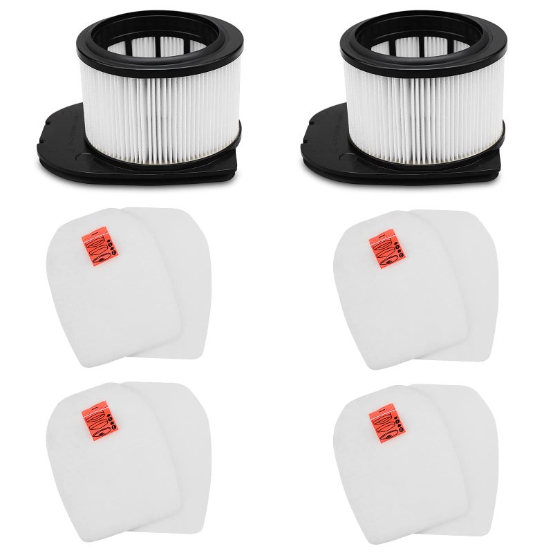 LANROON IZ862H Filter for Shark IZ862H Stratos Vacuum Fit for Shark IZ562H UZ565H Pro IZ540H IZ840 IZ800 Vacuum Part XPSMFIZ700and XFFKIZ700 2 Pack Filter 4 Pack Foam Felt Filter Kit
