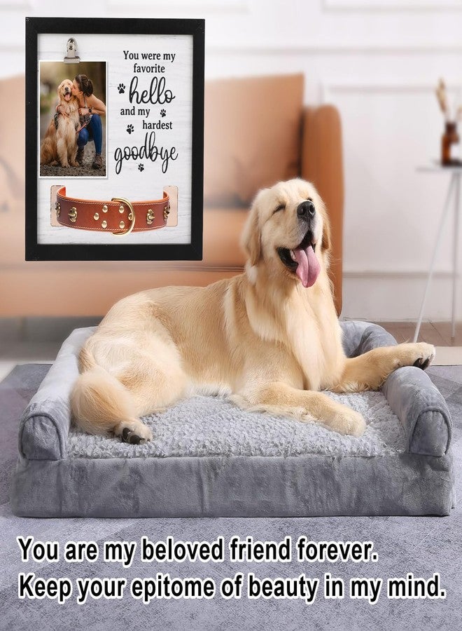 VINGVO Pet Memorial Gift for Dog Loss Photo Frame with Collar Holder, Pet Picture Memorial Frame, Dog Photo Frame, Pet Collar Keepsake,Wall Mount or Tabletop Remembrance Gifts - Image 5