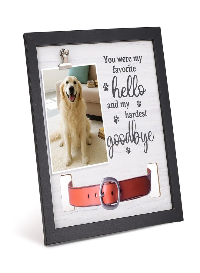VINGVO Pet Memorial Gift for Dog Loss Photo Frame with Collar Holder, Pet Picture Memorial Frame, Dog Photo Frame, Pet Collar Keepsake,Wall Mount or Tabletop Remembrance Gifts - Image 1