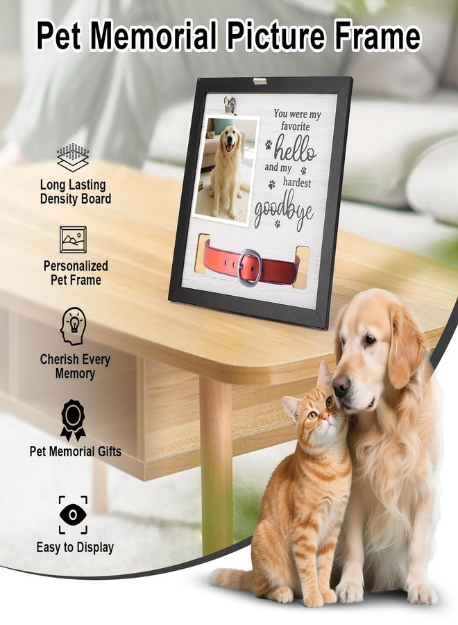 VINGVO Pet Memorial Gift for Dog Loss Photo Frame with Collar Holder, Pet Picture Memorial Frame, Dog Photo Frame, Pet Collar Keepsake,Wall Mount or Tabletop Remembrance Gifts - Image 2