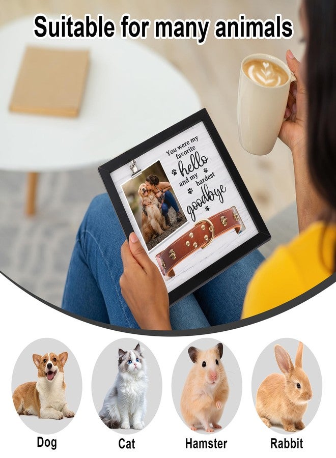 VINGVO Pet Memorial Gift for Dog Loss Photo Frame with Collar Holder, Pet Picture Memorial Frame, Dog Photo Frame, Pet Collar Keepsake,Wall Mount or Tabletop Remembrance Gifts - Image 3