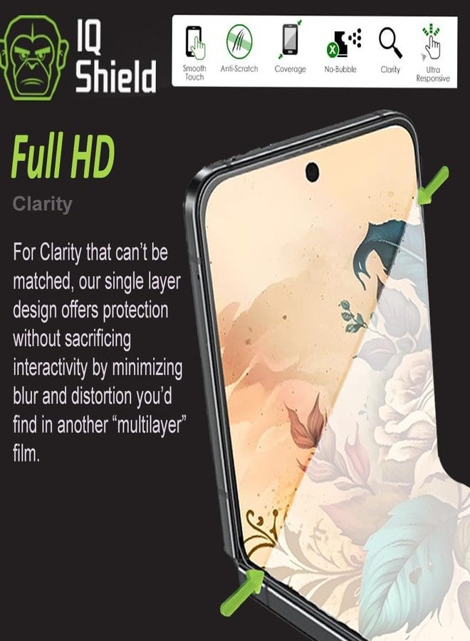 IQShield 2 Pack for Galaxy Z Flip 7 FE 2025 /Samsung Galaxy Z Flip 6 5G 2024 - Easy Install, Ultra Thin, Anti-Scratch, Anti-Bubble Smudge Resistant Support Fingerprint Unlock Clear TPU Film - Image 5