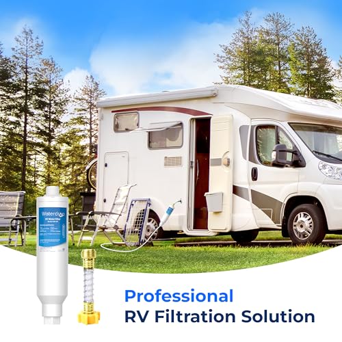 Waterdrop RV Water Filter, NSF Certified, Reduces Chlorine, Bad Taste, Odor, 2 Pack, Flexible Hose Protector - Image 3