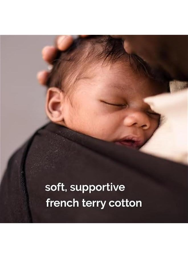 Baby Wrap Carrier, Hands Free Infant Carrier, Lightweight, Breathable, Softness Baby Carrier(Black)
