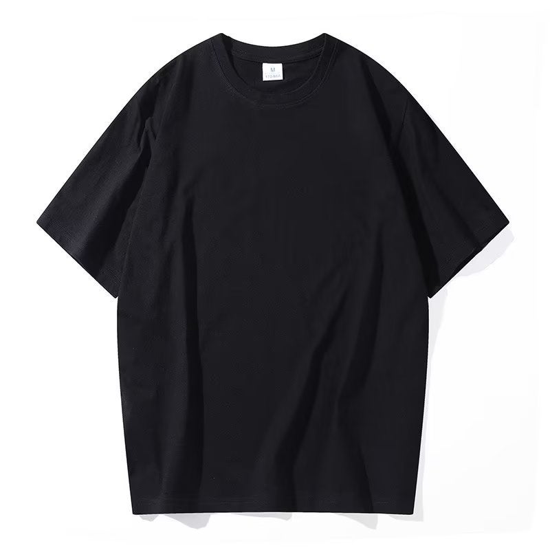 Heavy Cotton 220G Short Sleeve T-Shirt Solid Color T-Shirt New 2023 Base Shirt Half Sleeve Sports Casual Half Sleeve - Image 1
